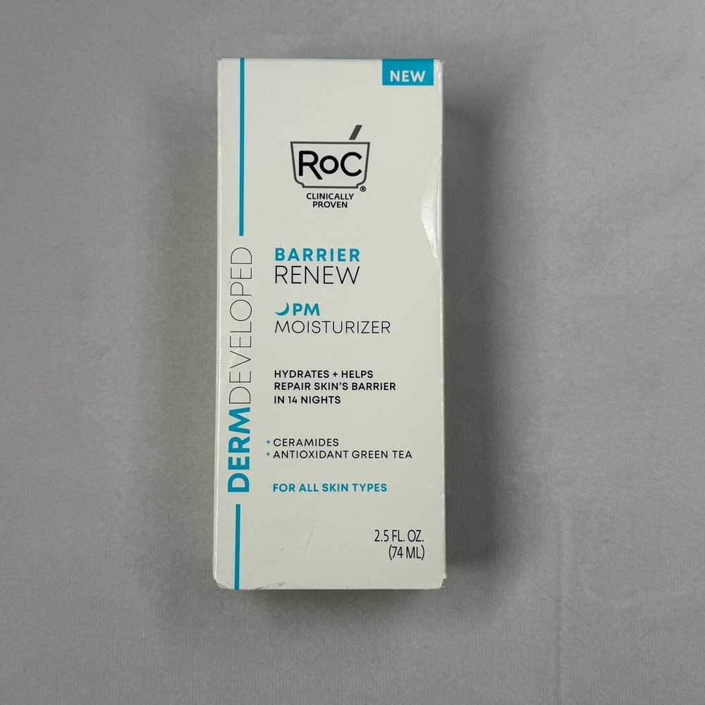 RoC Barrier Renew PM Moisturizer 2.5 oz Night Cream Ceramides New‎